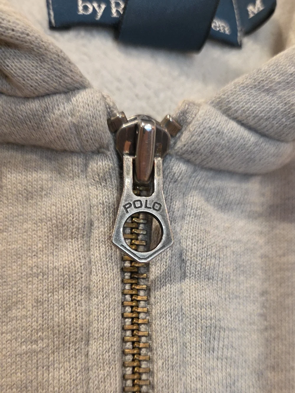 Polo by Ralph Lauren Heather Light Gray Heavy Weight Full-Zip Hoodie